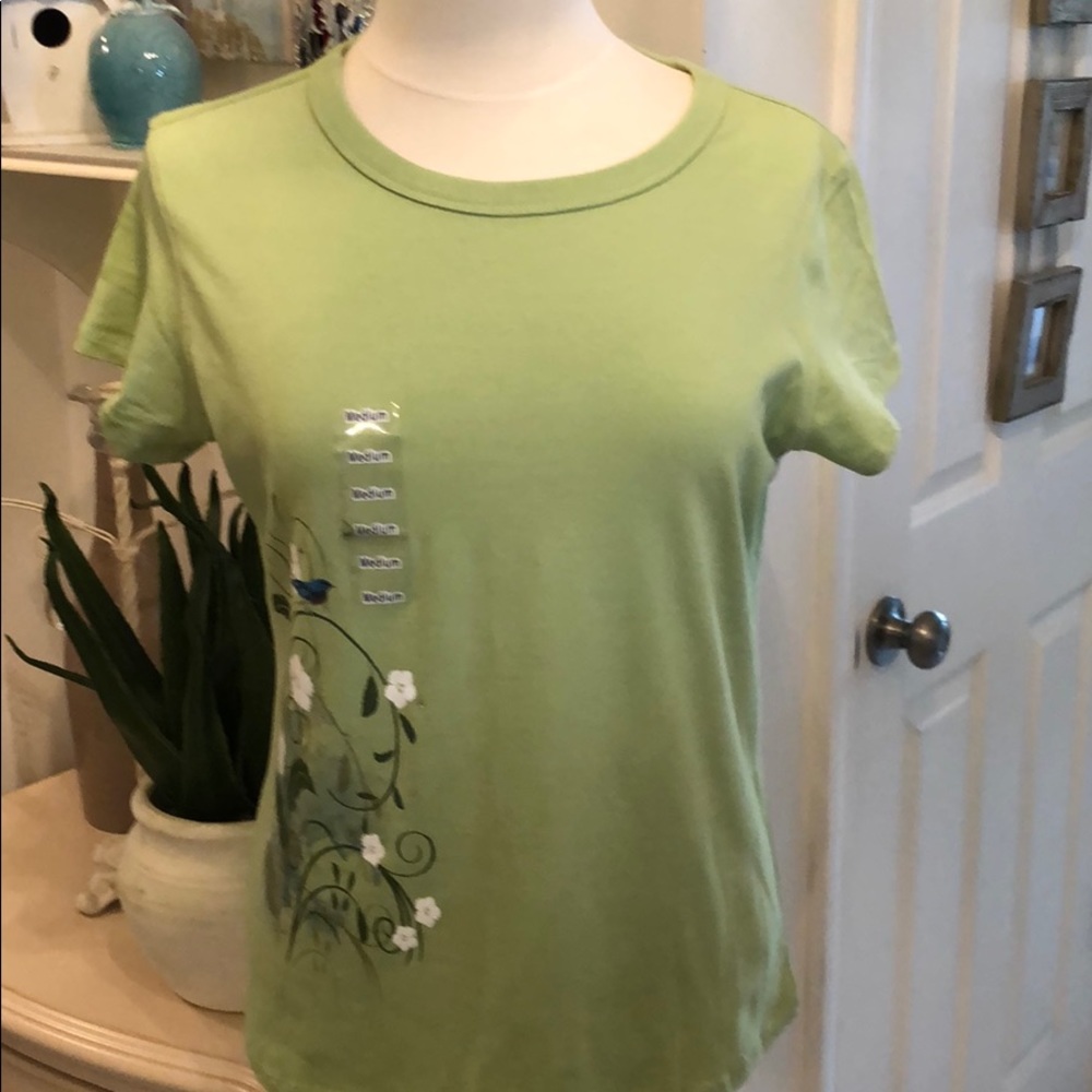NWT ARTISAN BLUEBIRD AND GARDEN TEE SZ MEDIUM